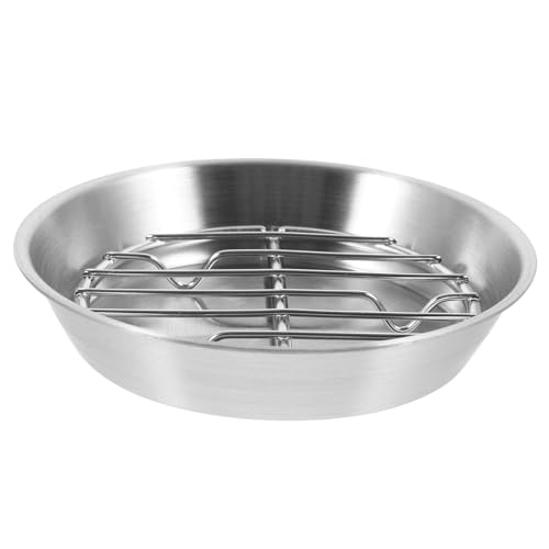 OKUMEYR 1 Set Stainless Steel Baking Pan with Draining Rack Heavy Duty Tray for Oil Draining and Grilling Versatile Cooking Essential for Healthy Meals