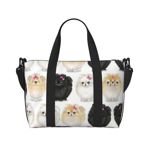 Sac de voyage pour femme à motif Poméraniens idéal pour le sport et les déplacements