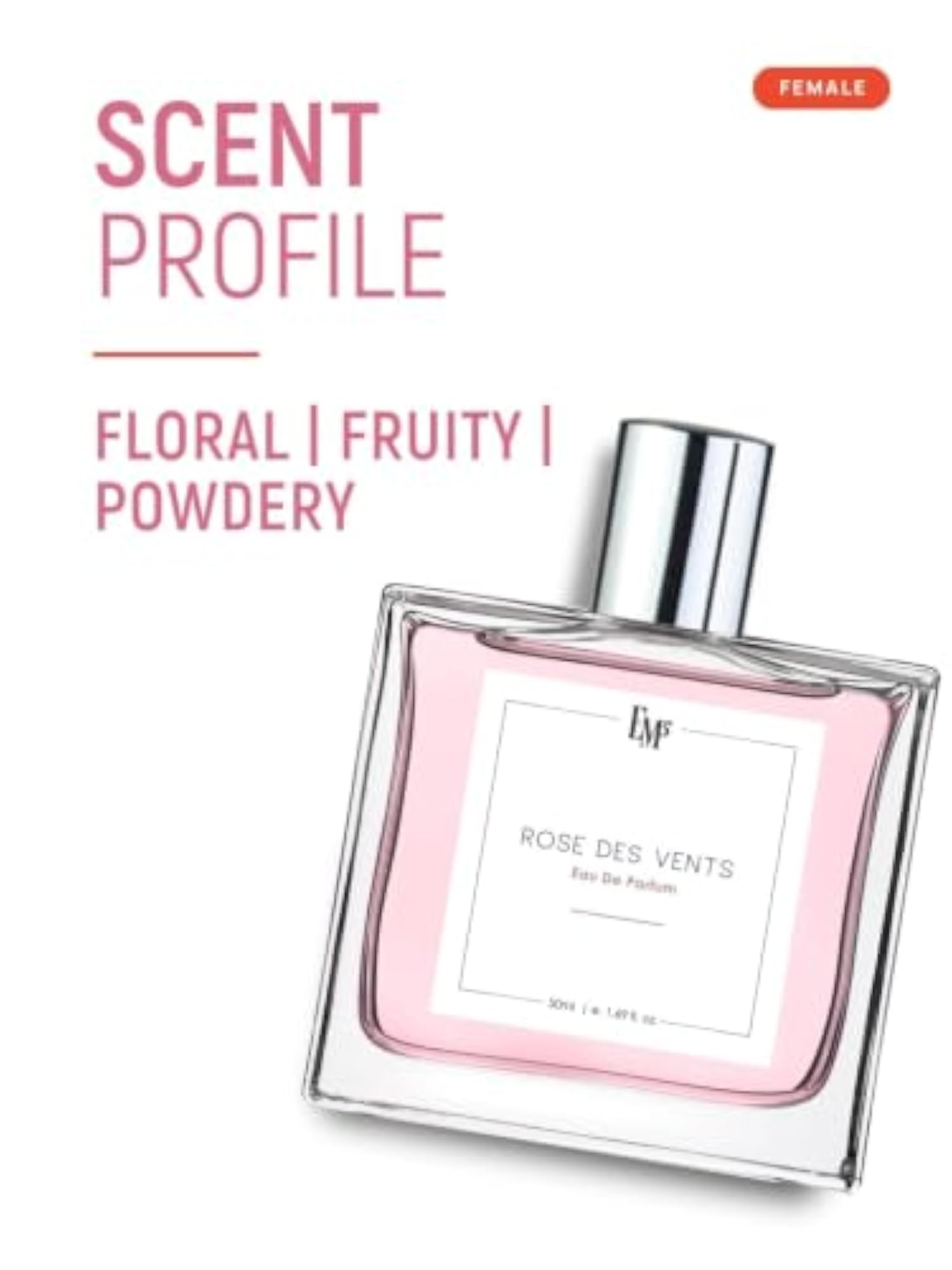 Smart Class Premium Women's Eau de Parfum Rose Des Vents, 50ml