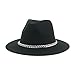Mnjyihy Fedoras Hats for Women Men Felt Accessories Silver Chain Winter Hat Fashionable Panama Men Hat Purple 56-58cm(Adults)