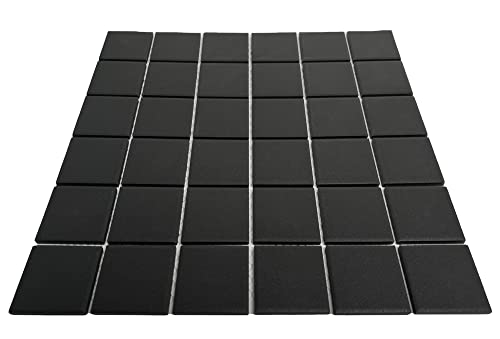 Vintage Black Unglazed Square 2X2 Inch Porcelain Floor & Wall Tile (10 Pcs/10 Sq. Ft. Per Case, 1 Standard Shipping) #TOP7