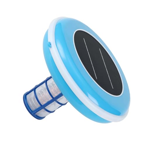 Limpiador de Piscinas solares, ionizador de Piscina Solar para Piscinas de Arriba e entrantes, con ánodo de Cobre más Grueso, Reduce el Uso de Cloro en un 85%, simplifica el Cuidado del Agua Blue