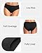 Zmart Women Standard Bikini Bottoms Full Coverage Bathing Suit Low Rise Swim Low Waisted Swimsuit Bottom Black XS