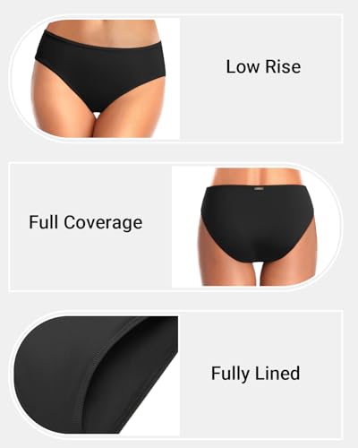 Zmart Women Standard Strappy Bikini Bottoms Full Coverage Bathing Suit Cutout Swim Low Rise Swimsuit Bottom3