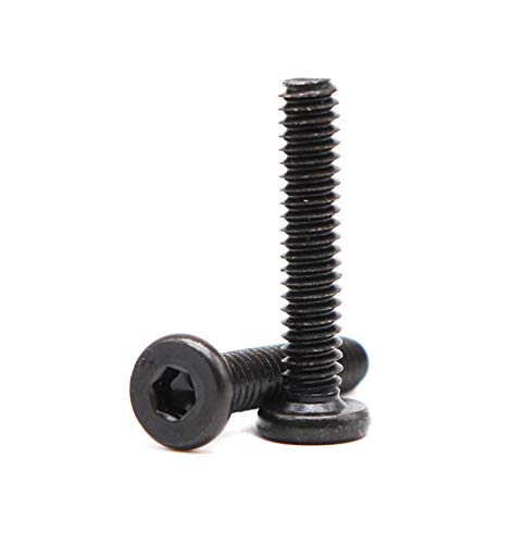 10-Pack Black 1/4x2-1/4" Countersunk Rivet Socket Cap Connecting Bolts Cap Nuts Assortment Kit for Furniture Connecting