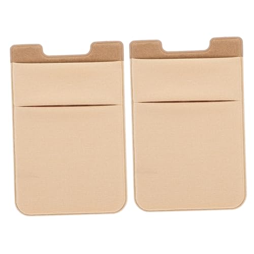OSALADI 2pcs Cellphone Holder Phone Back Pocket Credit Card Sleeve Stick-on Phone Wallet Stick on Stick on Cell Phone Wallet Pocket Wallet Cell Phone Holder Purses Double Layer Telephone