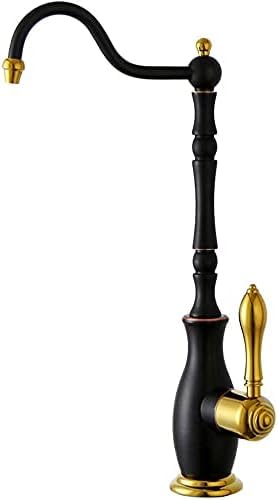 Robinet osmoseur noir rétro avec rotation 360 pour cuisine