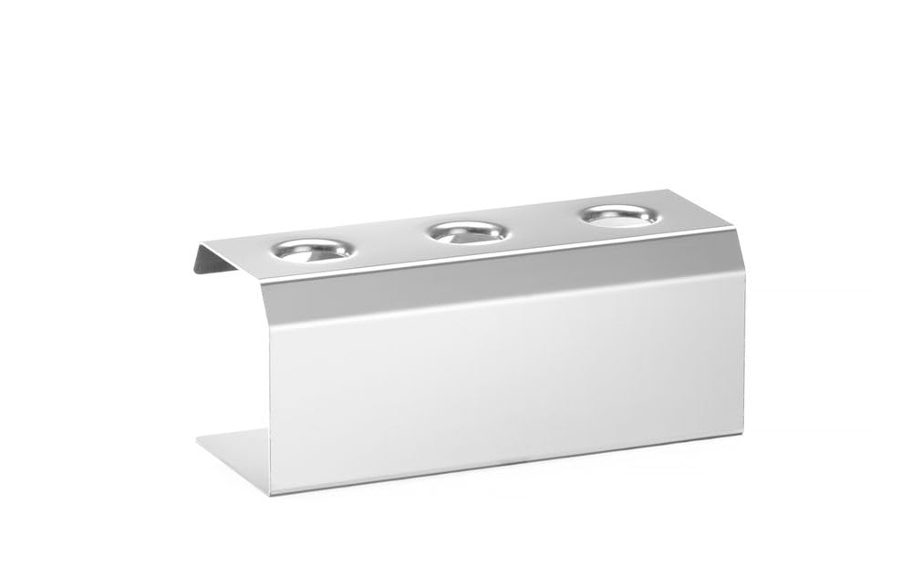 HENDI Support pour cornets à glace | Acier inoxydable, capacité 3 cornets, 200x95x(H)85mm, compatible lave-vaisselle