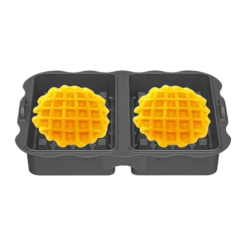 Molde para horno de gofres, 2 cavidades para hacer pasteles, molde para magdalenas, molde de pan para postre, jabón, molde cuadrado para cocina