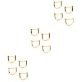 HOODANCOS 12 Piezas hebilla tu llavero monedero llavero d anillo d para bolsa de crochet manijas tachuelas ajustador de anillos ajustadores de anillos anillo d semicircular anillo de bolsas
