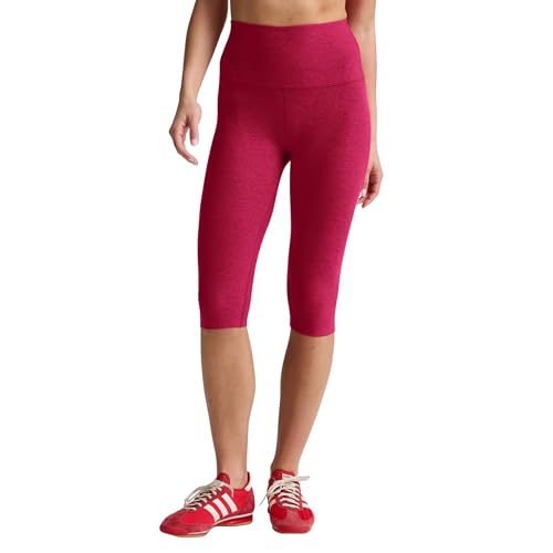 Beyond Yoga Women's Spacedye Pedal Pusher High Waisted Legging, Berry Red Heather, X-Small : Clothing, Shoes & Jewelry
