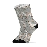 KLL Aesthetic Llama Grey Fashion crew socks size running breathable wicking mens tube socks (2-Pair)