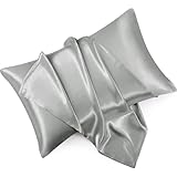 Imperial Rooms Grey Silky Premium Pillow Cases 2 Pack – Luxury Satin Pillowcase Feels like Silk Pillowcases for Hair and Skin Care with Envelope Closure, Best Gifts for Women (50x75 cm) - Image 6