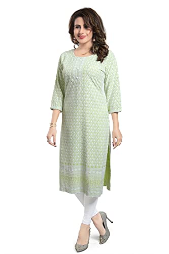 Image of DREAM & DZIRE Chikankari Kurti for Women of Cotton in Plus Size & Small Size.