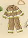 Thorn Tree Kids Firefighter Outfit Long Sleeve Jacket Suspender Pants Overalls Halloween Birthday Outfits Fall Winter Clothes (Khaki, 4-5T)