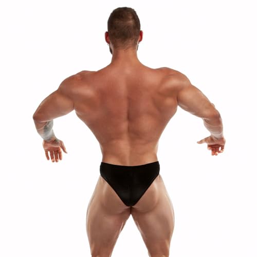 Men's Classic Physique Trunks - Velvet Fabric, Bodybuilding Posing Shorts, Slim Fit.2