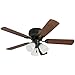 Prominence Home 50864 Whitley Hugger Ceiling Fan with 3 Light Fixture, 42" LED Indoor Low-Profile/Flush-mount, Warm Bronze
