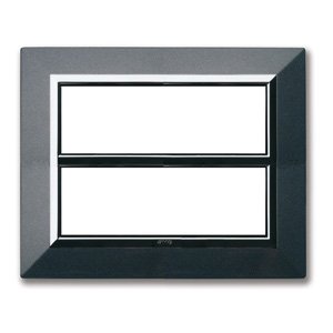44p912gsm plaque zama44 pour encastrer 12 modules électriques gris foncé