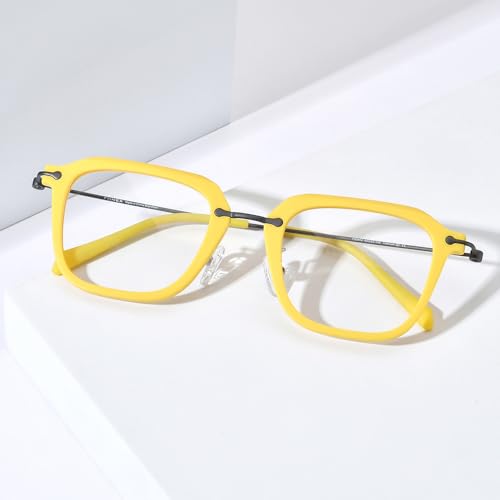 Image of FONEX Acetate Titanium Glasses Frame Men 2024 New Square Eyeglasses Spectacles Eyewear F85843
