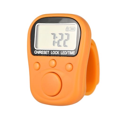 KASFDBMO Practical LED Backlights Finger Counter Rechargeable 6 Digit Display with Low-light View for Fitness and Lab Applications Lightweight Exercise Reps Counter
