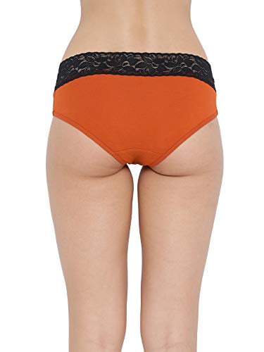 Image of Clovia Women's Cotton Low Waist Bikini Panty with Lace Waist