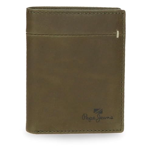 Portefeuille vertical Pepe Jeans cuir fin gain de place pour cartes
