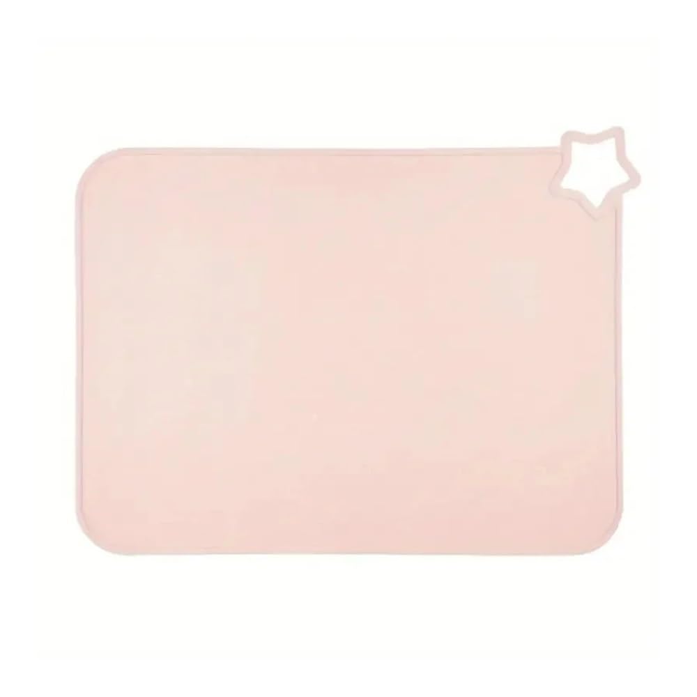 Heat-proof Placemats Heat-insulating Mats Easy-to-clean Waterproof(Pink)