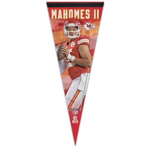 Banderín de Patrick Mahomes para revivir la pasión de los Kansas City Chiefs de la NFL
