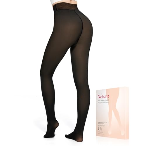 Women Fleece Lined Tights,Fake Translucent Warm Pantyhose Leggings Fleece Lined Thermal Tights for Women in Winter.