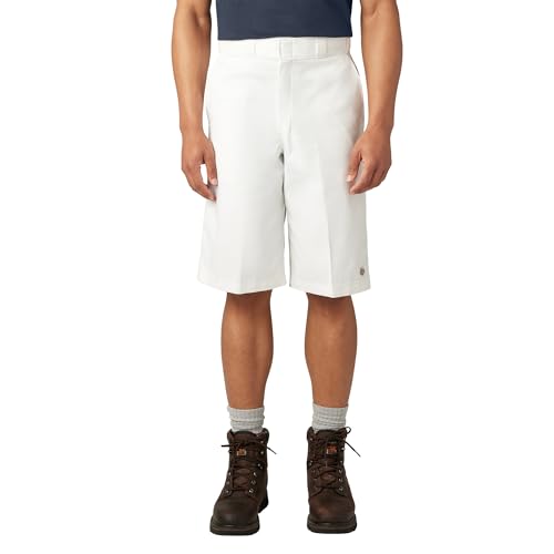 Dickies Men’s 13-Inch Loose Fit Work Shorts – Durable Outdoor Uniform Shorts with Multi-Pockets for Men on The Job, White, 32 - image 1