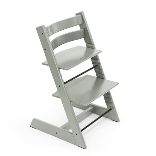 Silla Tripp Trapp de Stokke, Verde Glaciar - Silla ajustable, evolutiva para recién nacidos, niños y adultos - Práctica, cómoda y ergonómica - Diseño atemporal