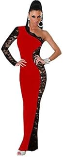 Red Side Plaid Long Dress