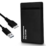 Storite External Hard Drive 500GB, USB 3.0 Portable 2.5 Inch Gaming HDD with LED Light Indicator for PS4, PS5, Mac, Laptop, PC, Desktop, Smartphone, Black