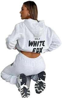Womens Prints Sweatshirt Set, Hooded Sweatshirt and Sweatpants, 2 Piece ...