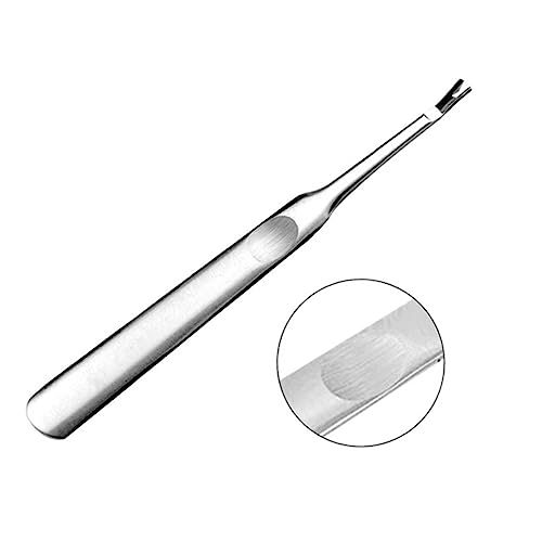 Ipetboom 2pcs Professional Cuticle Trimmer Tool Kit Nail Cuticle Remover Dead Skin Fork Nail File Buffer for Fingernails Toenails