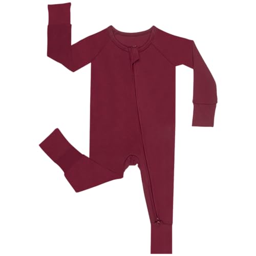 Image of GUISBY Rayon Baby Footless Pajamas, Long Sleeve with 2 Way Zippers Rompers Sleepers