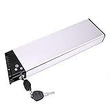 [PARÁMETROS DE LA BATERÍA] El parámetro de la batería de iones de litio es 36V 10AH 12AH, adecuado para motores de bicicletas eléctricas de 200W 350W 500W. Corriente máxima de descarga constante: 15 A, cargador: 42 V 2 A. El tamaño de la batería es de 362 x 97 x 40 mm. Conector de descarga: 5 pines.