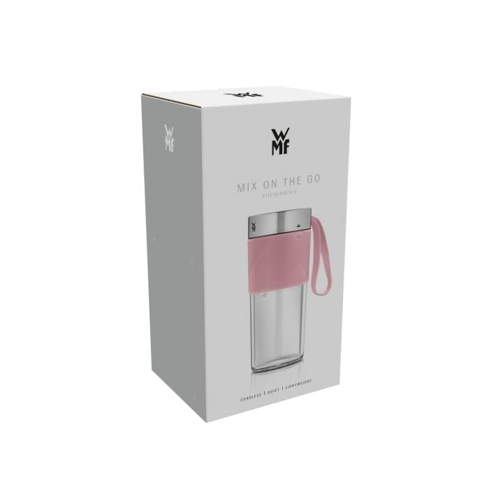 WMF Minis Mix on the Go 300 ml, Mini Mixer to Go, frullatore USB Smoothie Maker, Ricaricabile e Portatile, Rosa