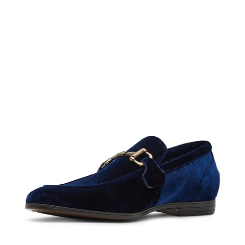 Steve Madden Men's Madly Loafer, Navy Velvet, 10 UK