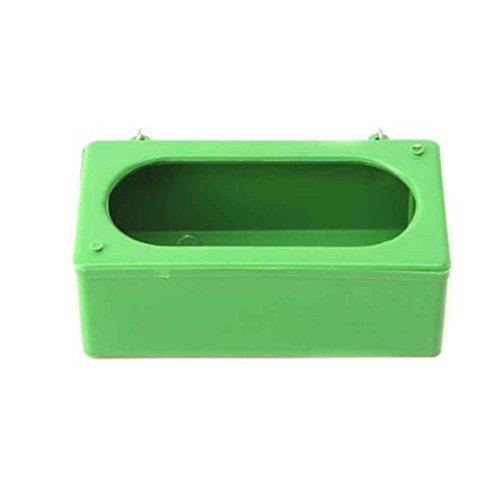 LUFA Pet Bird Plastic Green Food Water Bowl Cups Parrot Poultry Pigeons Cage Coop Cup Feeder Feeding S/M/L