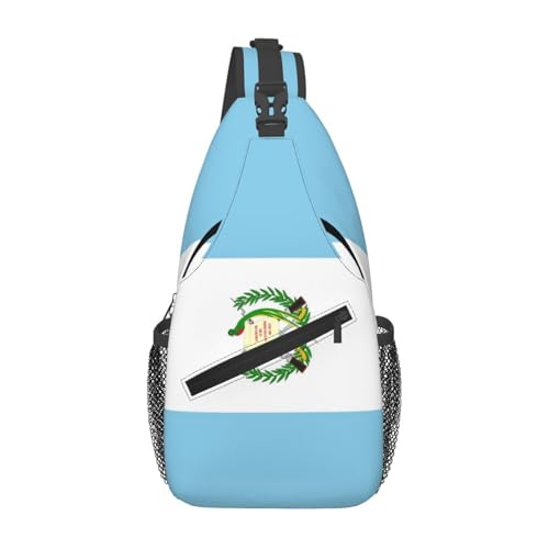 Cute Guatemala Flag Sling Backpack Multipurpose Crossbody Sling Bag Travel Hiking Crossbody Shoulder Bag Backpack