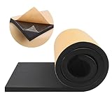 FONUNO Foam Padding Sheets with Adhesive Foam Insulation Neoprene Sheets Closed Cell Insulation Neoprene Rubber Roll for Gaskets Liner Crafts DIY Projects, Black, 12