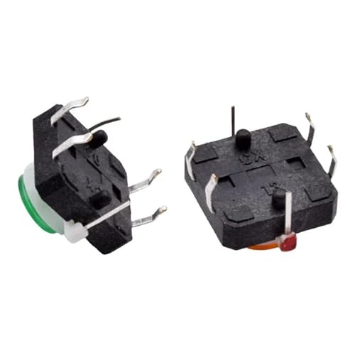 Pulsador táctil 12x12mm azul LED 12V interruptor momentáneo de 5 pines 4