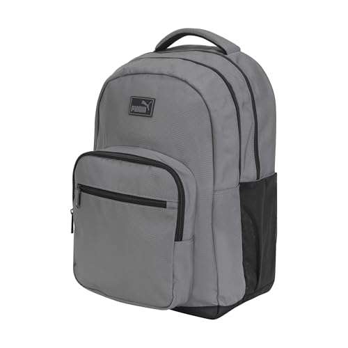Image of PUMA Prose Backpack with Padded Adjustable Straps, Laptop Sleeve & Water Bottle Pockets, Cast Iron, One Size