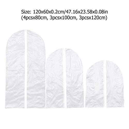 Cabilock 10 peças de roupas, capa contra poeira, bolsa de pendurar para roupas, sacos de armazenamen