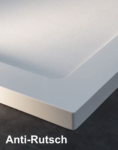 Combia Duschwanne Viertelkreis Anti-Rutsch flach auch bodengleich Mineral-Colorat weiß 100x100cm H=3,5cm – Bild 4