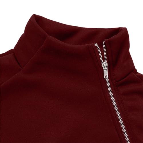 JEsilunmaMY Slim Fit Turtleneck Sweatshirt for Women Zip Irregular Hem Pullover with Thumb Hole Casual Mock Neck Sweater Tops4