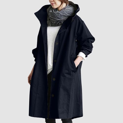 Veste de pluie longue femme chic et manteau d'extérieur haut de gamme pour le sport - 2
