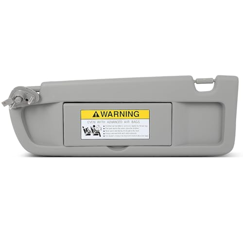 SCITOO Left Driver Side Sun Visor fit for Honda Civic 2006 2007 2008 2009 2010 2011 (without Sunroof With Mirror Without light) Gray 83280-SNA-A01ZE