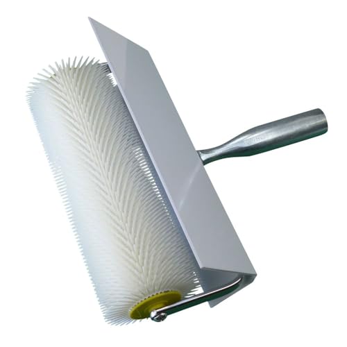 ROTIX Stachelwalze Entlüftungswalze mit Spritzschutz 25 + 50 cm breit für Estrich (25 cm breit 21 mm Stachel)